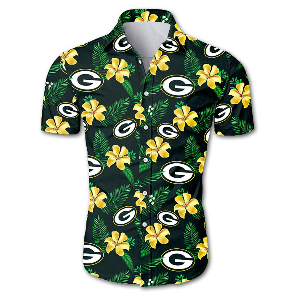 Green Bay Packers Hawaiian Shirt Short Sleeve For Summer