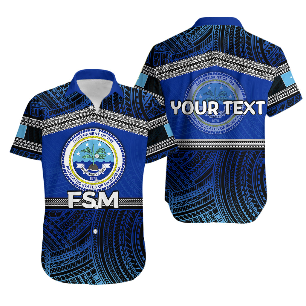 (Custom Personalised) Federated States Of Micronesia Hawaiian Shirt Polynesian Patterns Lt6