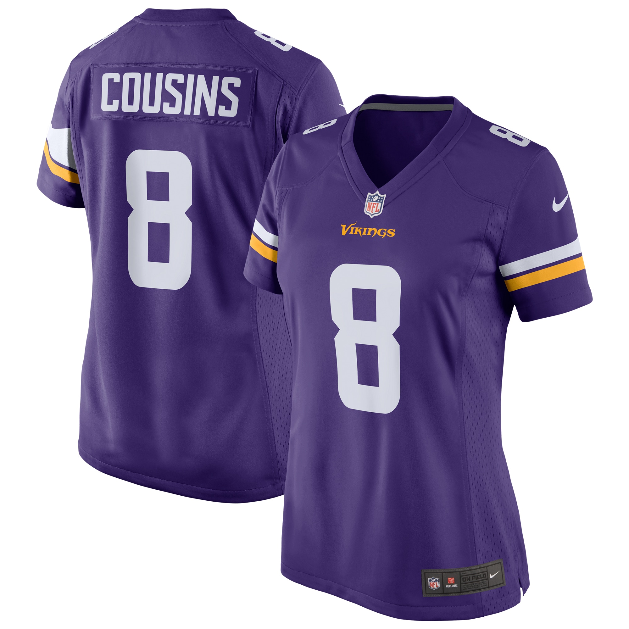 Kirk Cousins Minnesota Vikings Women's Player Jersey – Purple