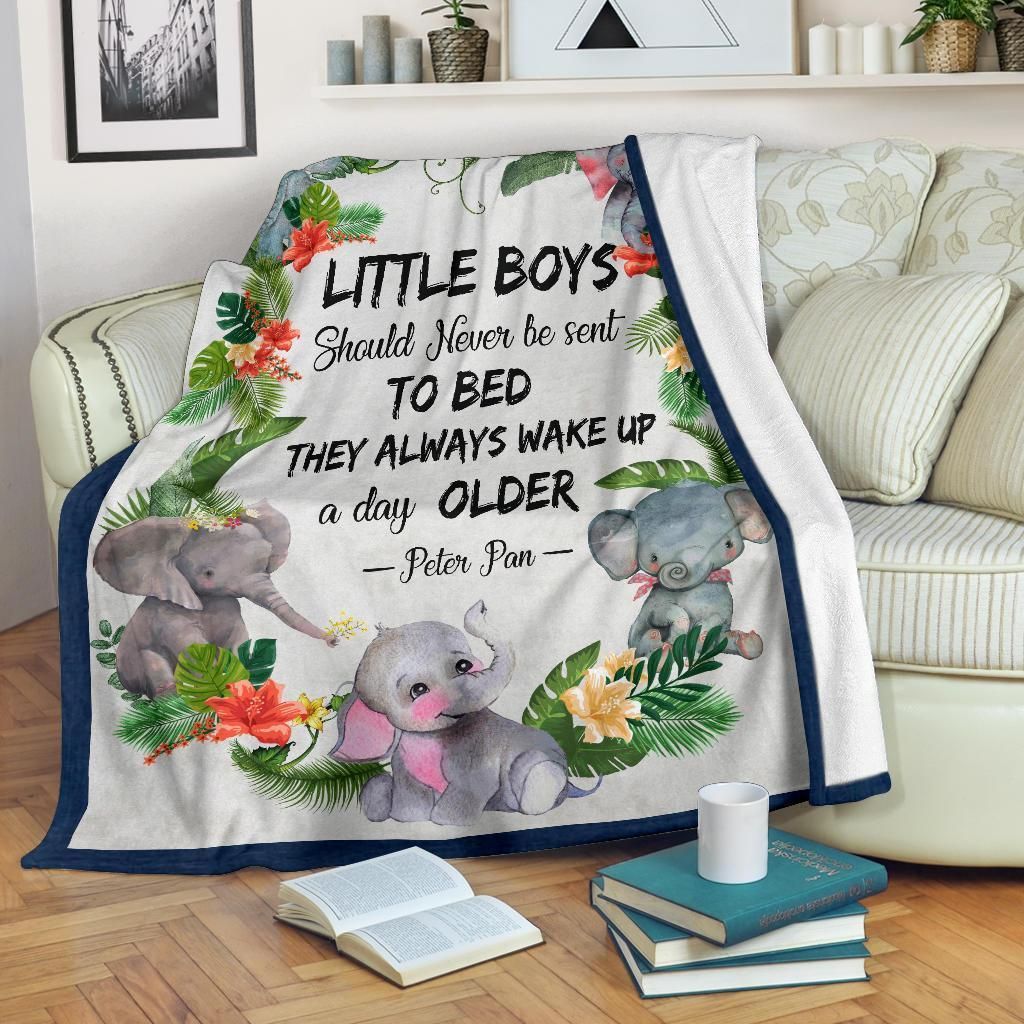 Little Boys Elephant Gift Fleece Blanket