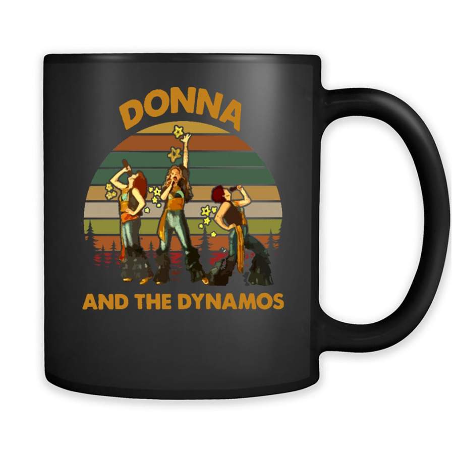 Donna And The Dynamos, Classic Vintage Retro Design – Full-Wrap Coffee Black Mug