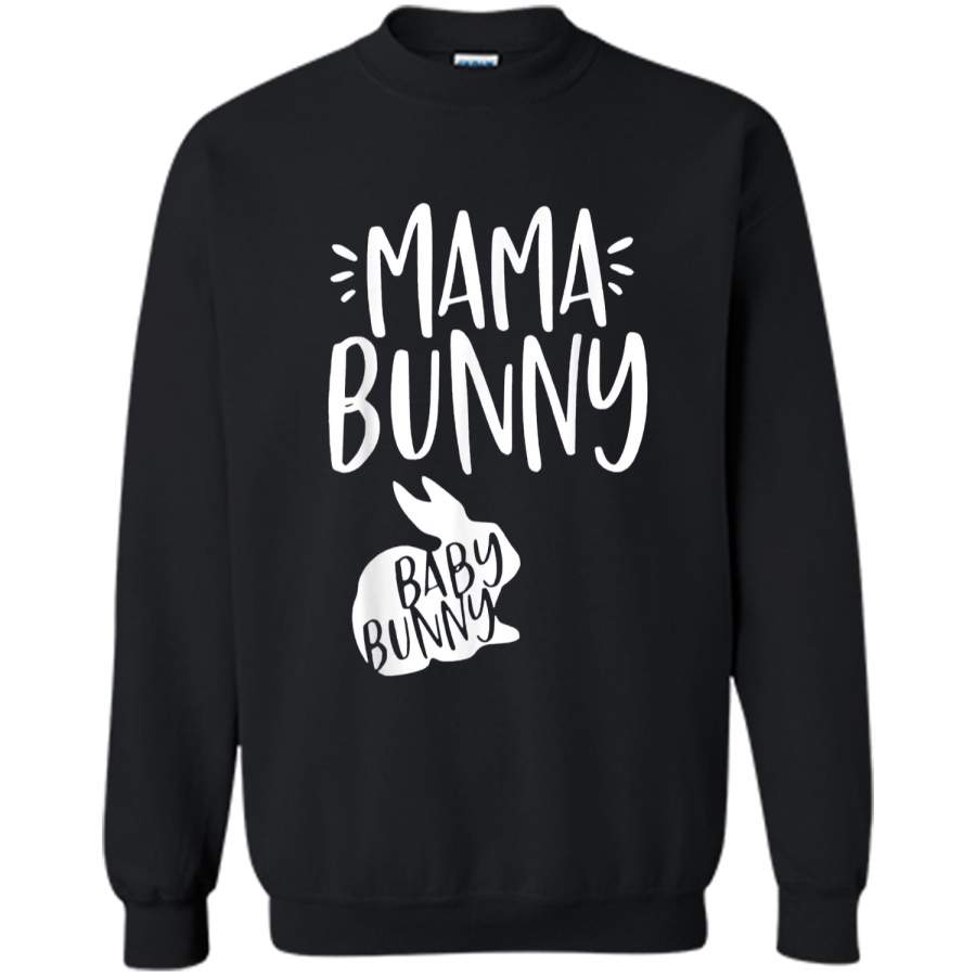 Mama Bunny Baby Bunny  – Funny Couple Gift  Printed Crewneck Pullover Sweatshirt