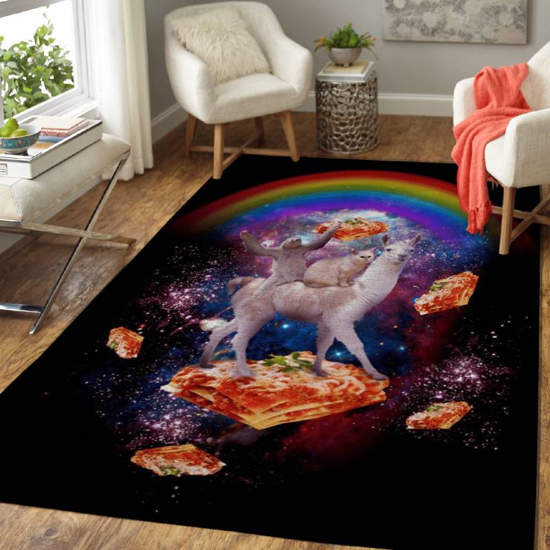 Sloth Cat Alpaca Space – Space Animals Area Rug Carpet