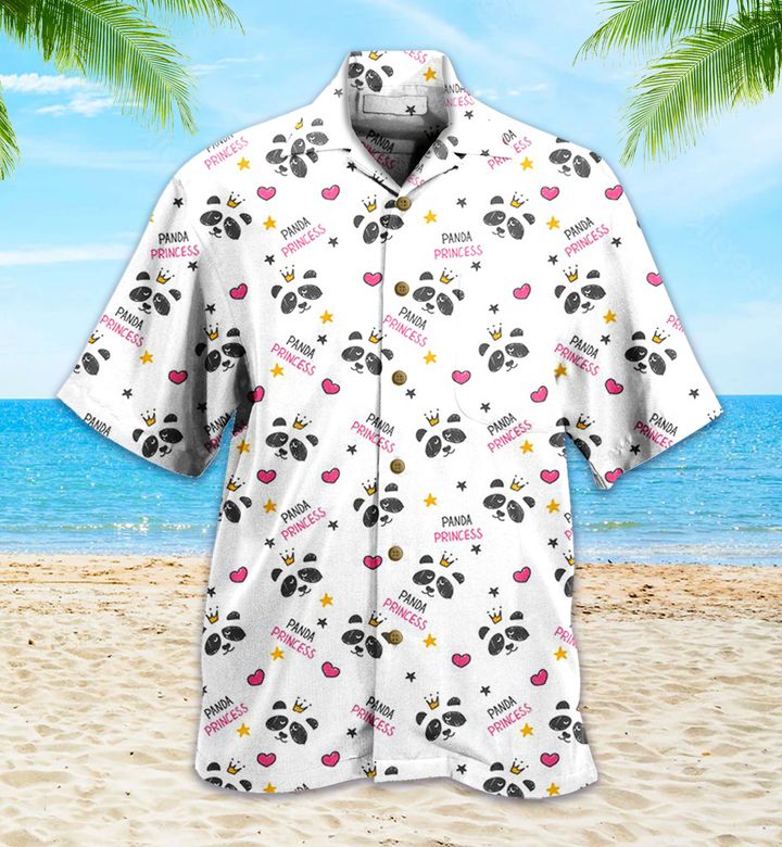 Panda Princess Pattern 3D Hawaiian Shirt