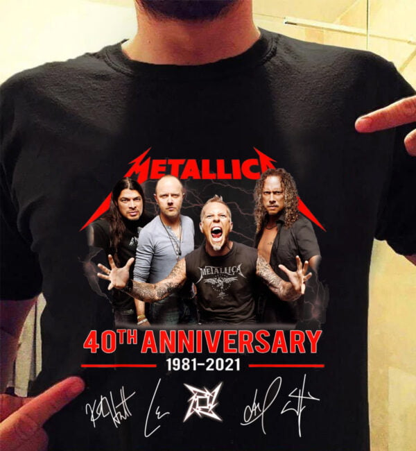 40Th Anniversary Metallicas Arts Band Music Legend T-Shirt