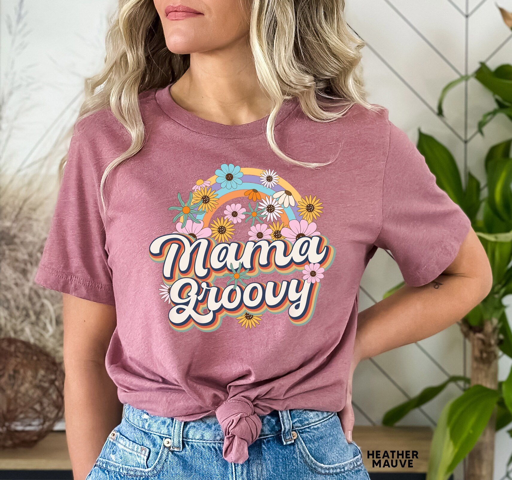 Groovy Mama Shirt, Retro Mama Shirt, Hippie Flower Power Shirt, Groovy Vibes Shirt, Mother’s Day Shirt , Mom T shirt, New Mom t-Shirt