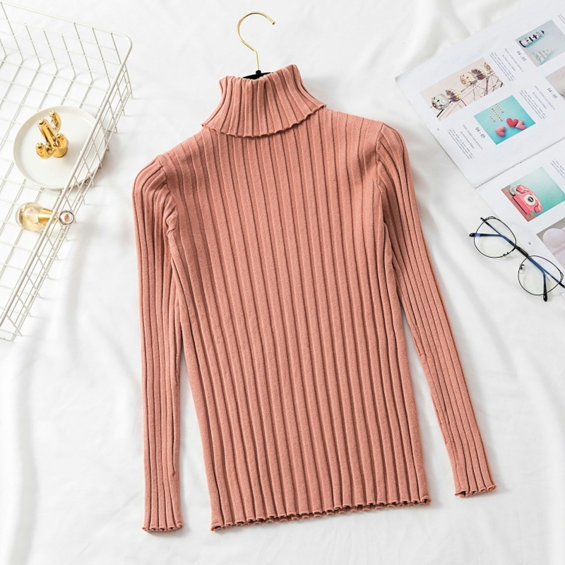 Autumn Winter Jumper Turtleneck Sweater Knitted New Green Women Sweater Pullover Long Sleeve Slim Striped Vintage Sweaters 16220 alx