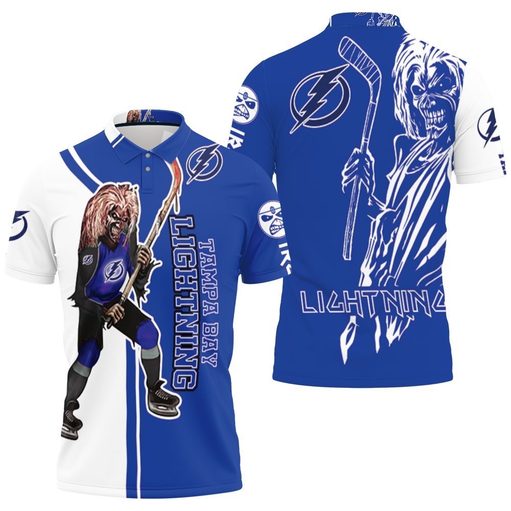 Tampa Bay Lightning And Zombie For Fans Polo Shirt