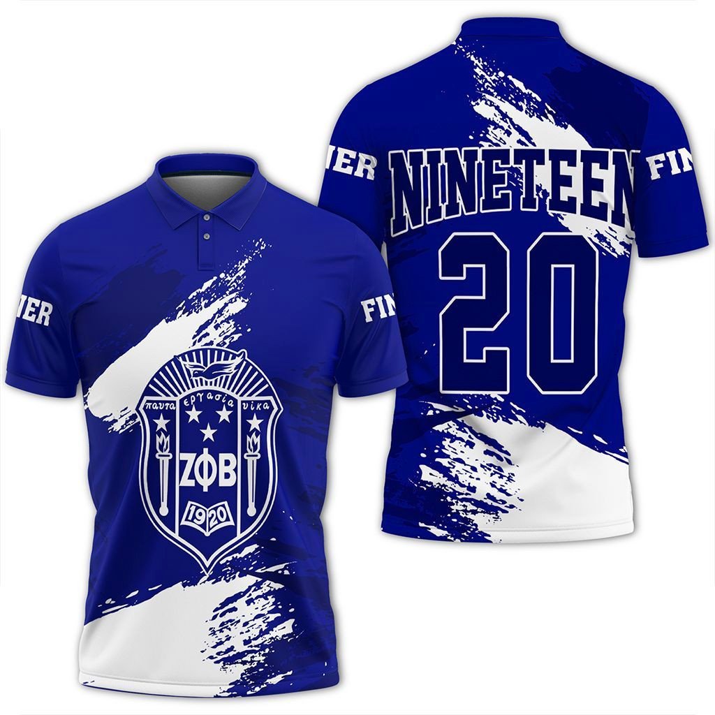 Wonder Print Polo Shirt – Zeta Phi Beta Nineteen Polo Shirt