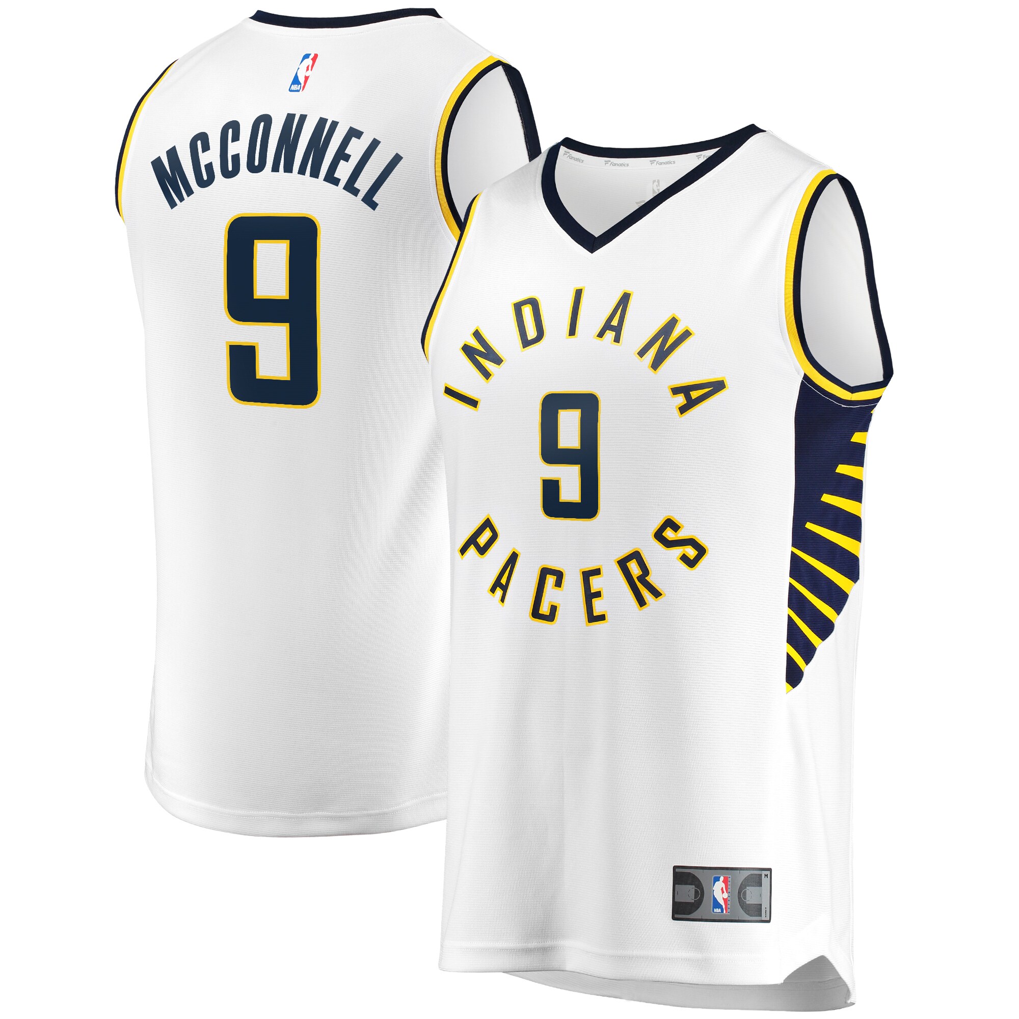 T.J. McConnell Indiana Pacers Branded Fast Break Player Replica Jersey – Association Edition – White