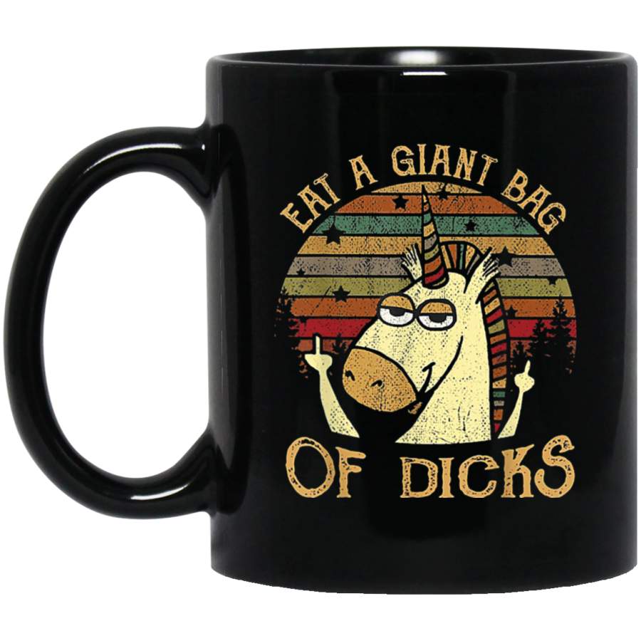 Eat A Giant Bag Of Dicks Funny Unicorn Vintage Gift 11 oz Mug