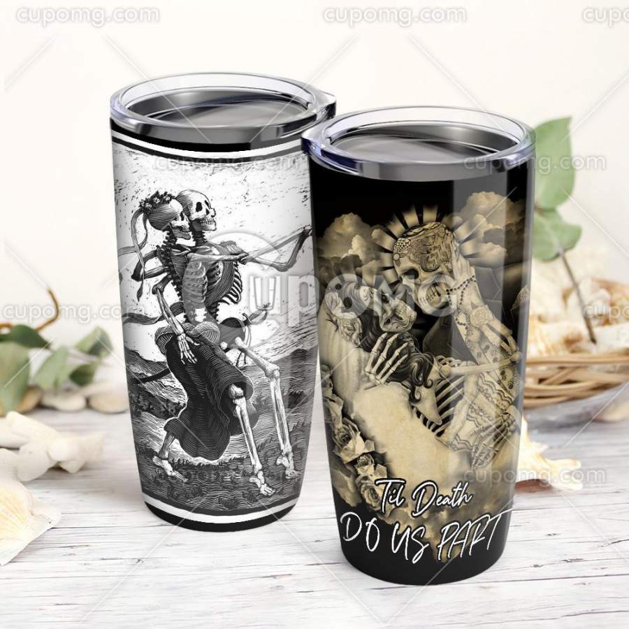 Til Death Do Us Part Couple Stainless Steel Insulated Tumbler Cup 20Oz