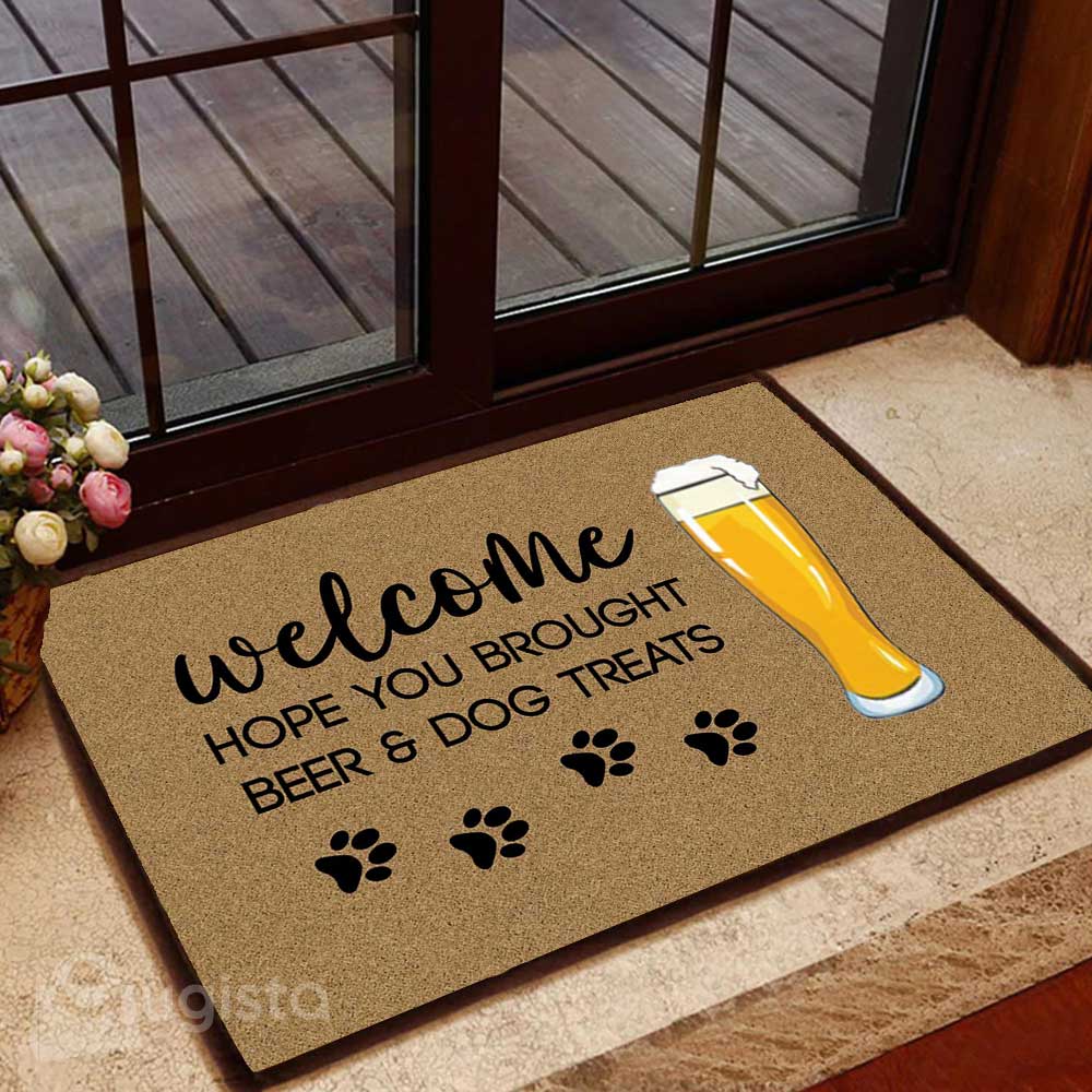 Hope You Brought Beer And Dog Treats 01 All Over Printing Doormat Pre2346