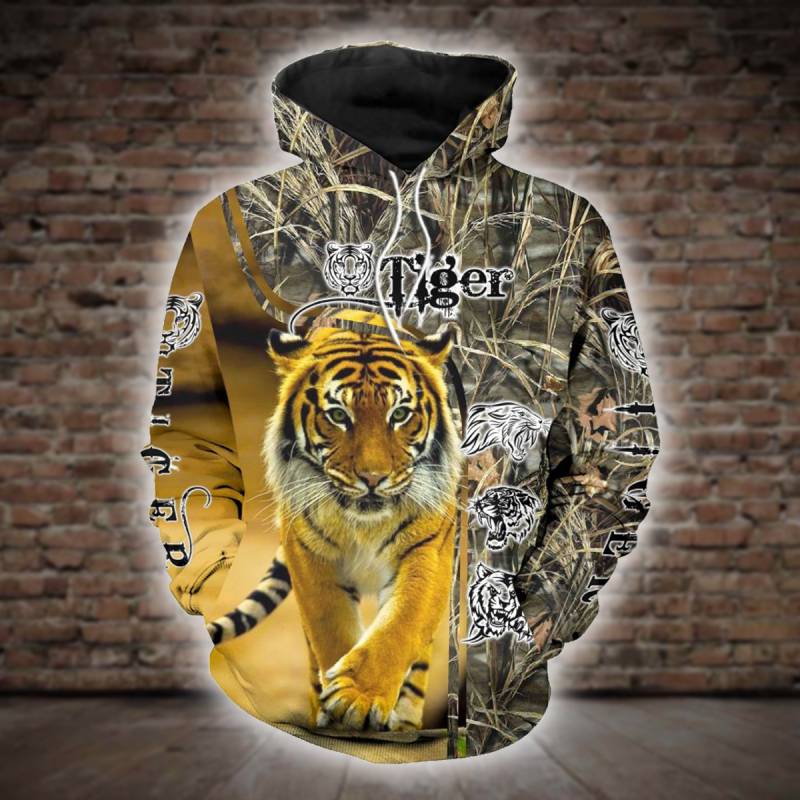 Tigers Art 3D All Over Printed Hoodie X101228