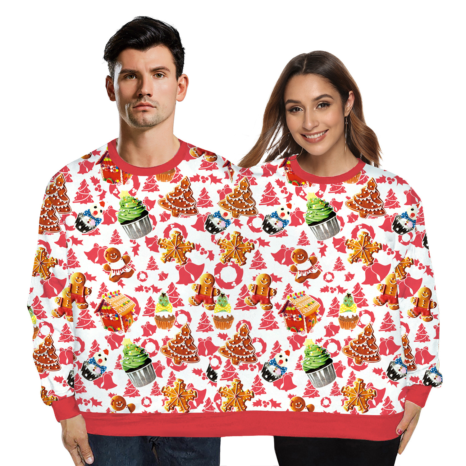 Men Women Snowman Reindeer Ugly Christmas Sweater Xmas Twinset Pullovers Sweatshirts Dress Up Party New Year 3D Jumpers Tops alx