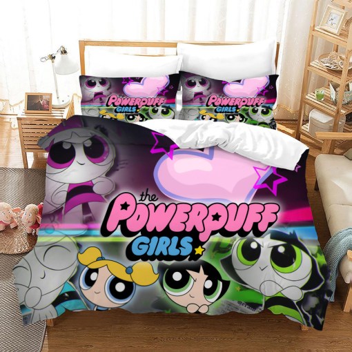 The Powerpuff Girls 10 Duvet Cover Pillowcase Home Decor 3D Bedding Set