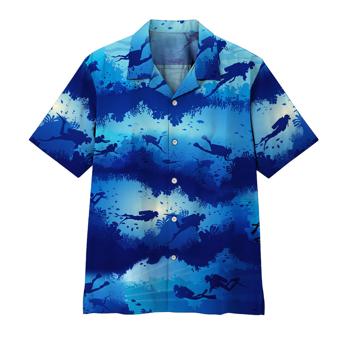 Gearhumans Scuba Diving Hawaiian Shirt Ha78975