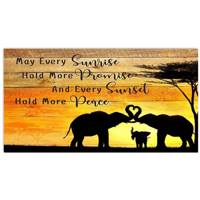 Every Sunrise Hold More Promise Gift For Elephant Lovers Horizontal Poster