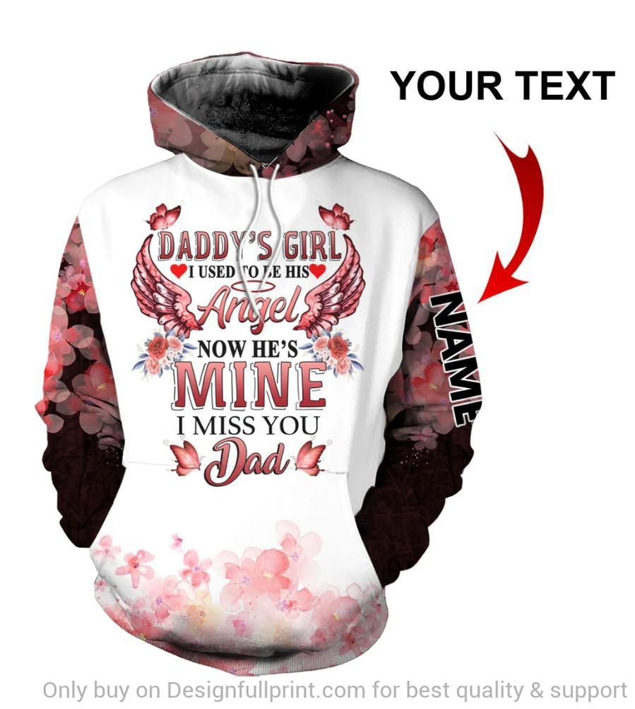 Birthday Presents For Dad Daddys Girl Personalized Unisex Hoodie