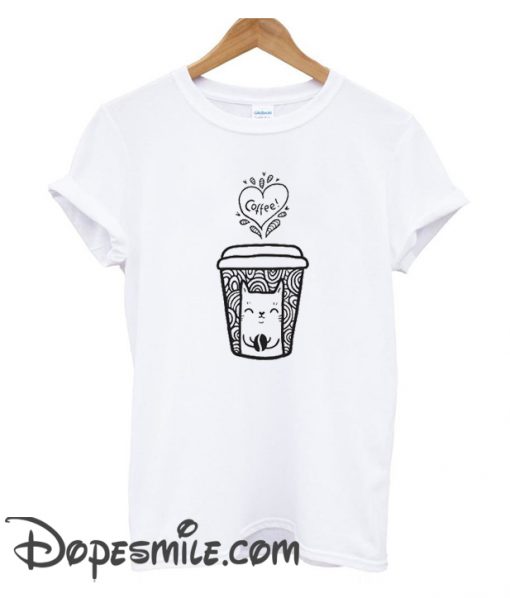 Coffee cat cool  T Shirt