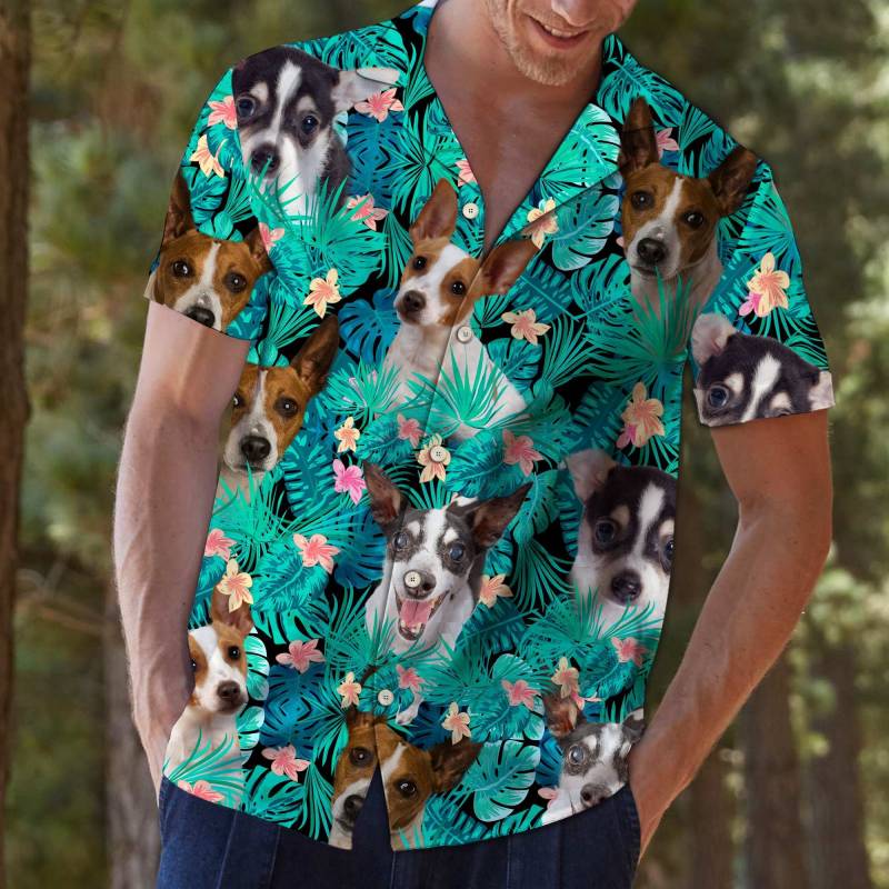 Artsyhomes Rat Terrier Tropical Hawaiian Ha8554