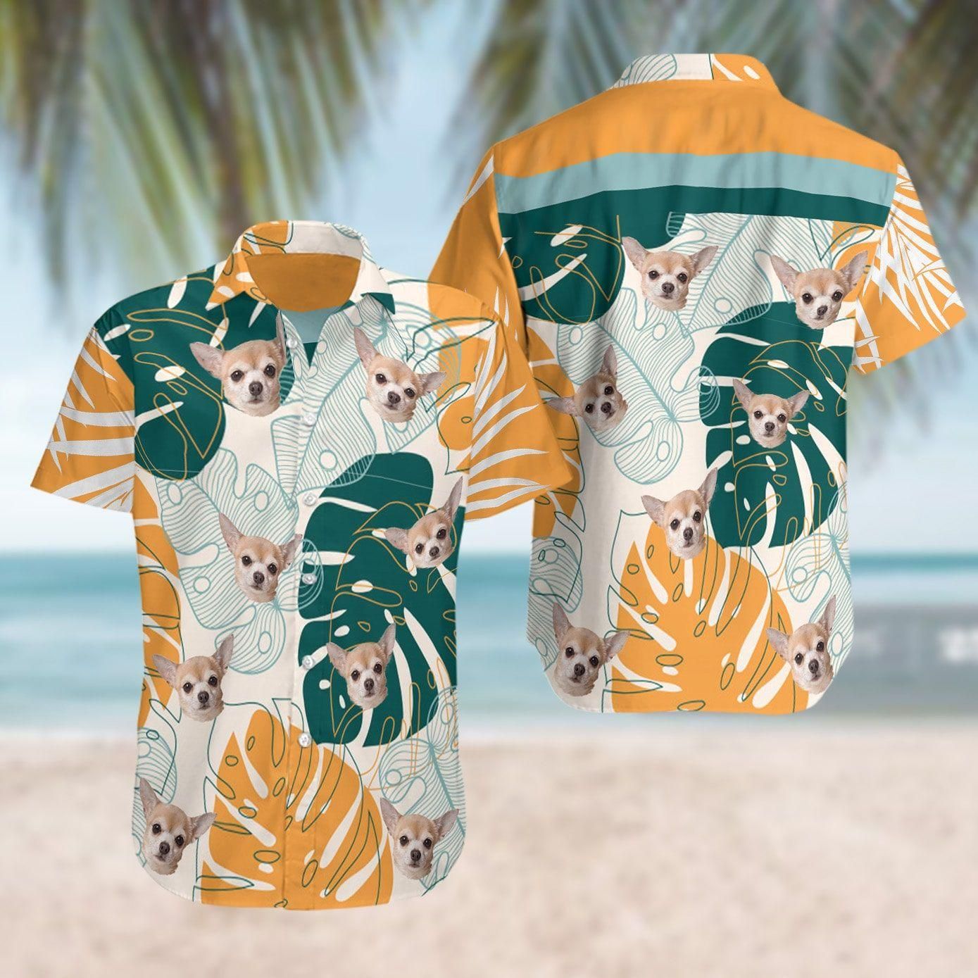 Chihuahuas Orange High Quality Aloha Hawaii Shirts For Men Women Ha40837