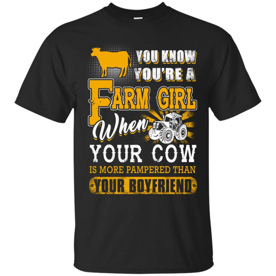 Fammer You Know You’re A Farm Girl When Your Cow T-Shirts
