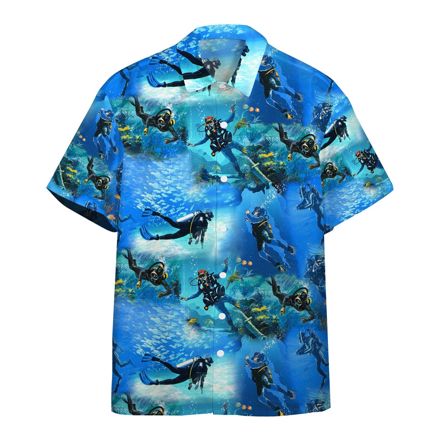 Gearhumans Scuba Diving Custom Name Hawaiian Shirt Ha94172