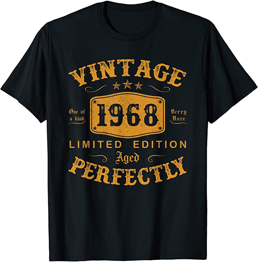 53 Year Old Birthday Gifts Vintage 1968 53th Birthday Gifts T-Shirt