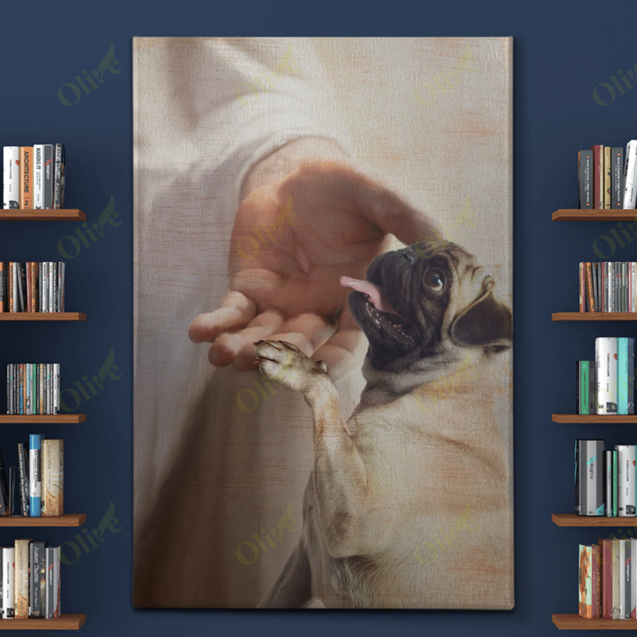 Pug – Take My Hand Canvas And Poster | Wall Decor Visual Art