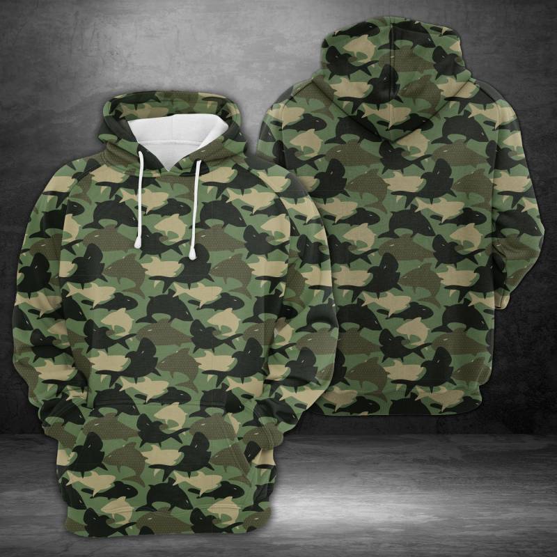 Camo shark  H15548 – All Over Print Unisex Hoodie