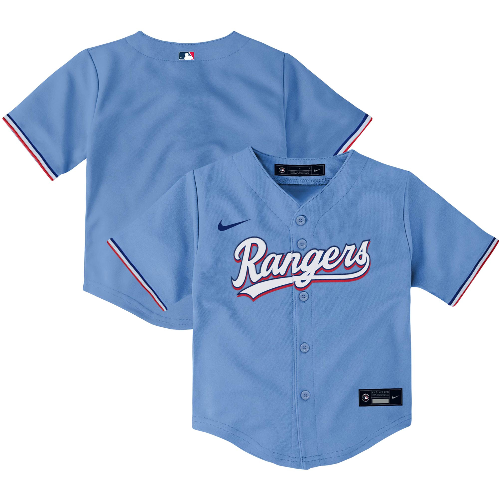 Texas Rangers Toddler Alternate Replica Team Jersey – Light Blue MLB