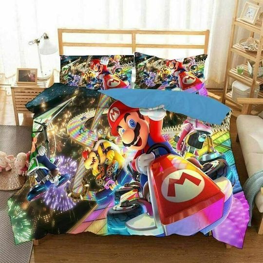 Super Mario Bros 3 Duvet Quilt Bedding Set 3