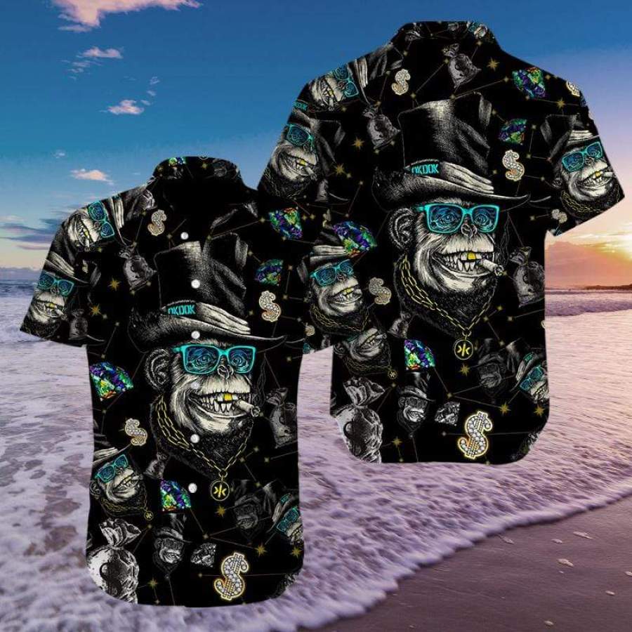 Hawaii Aloha Shirts Monkey Money Swag Ha105657