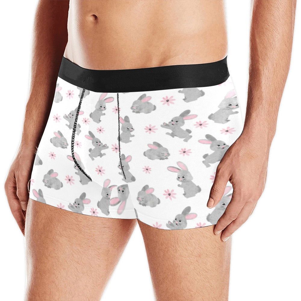 Watercolor Cute Rabbit Pattern Men’S All Over Print Boxer Briefs Men’S Underwear