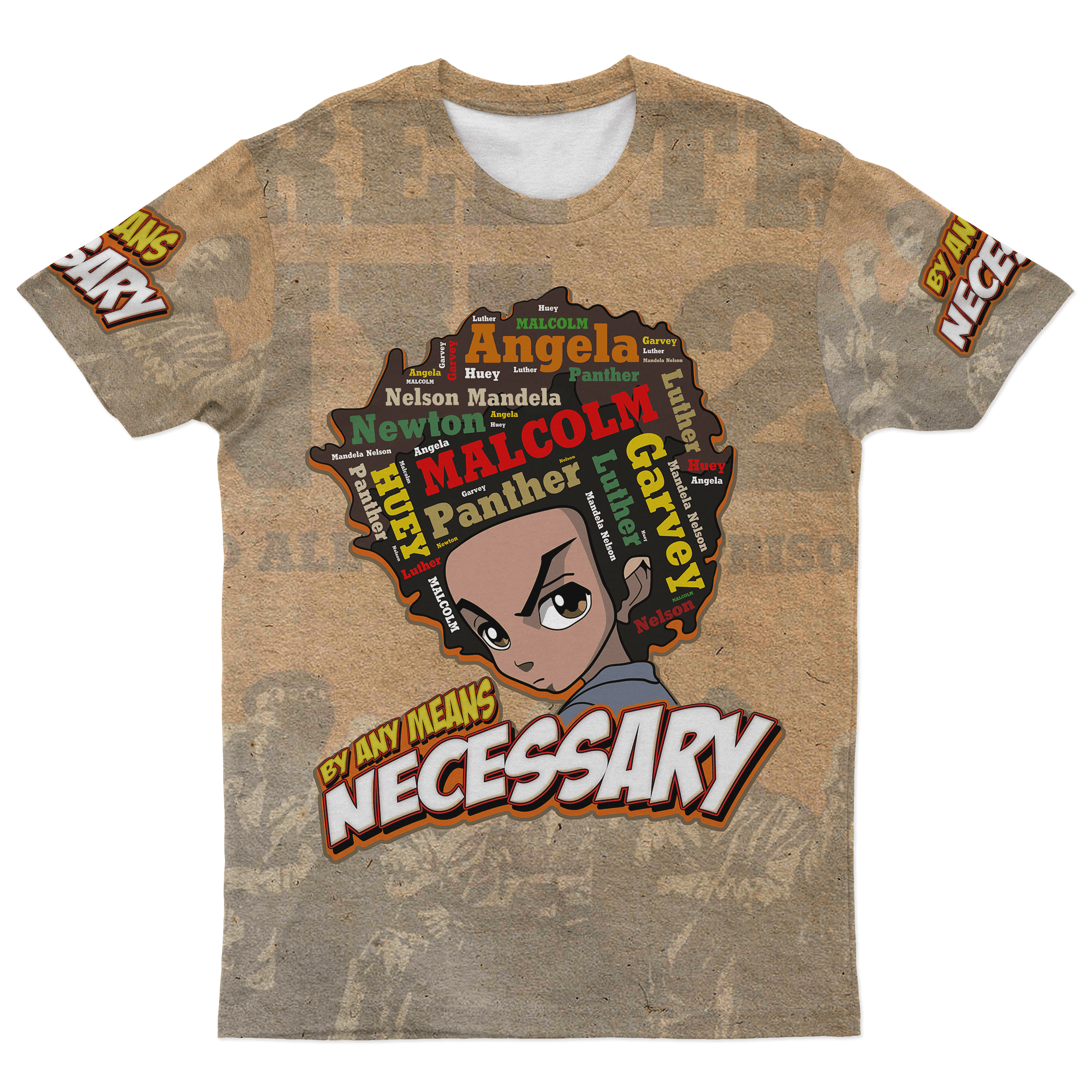 Huey Freeman – Black Power Aop T-Shirt