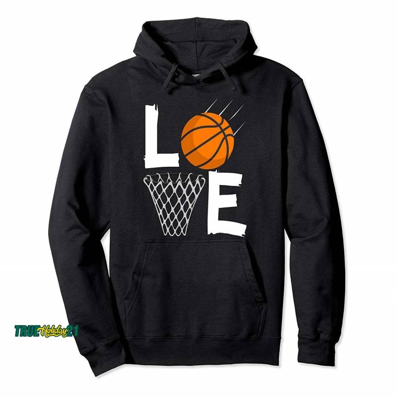 Women Girls Love Basketball Hoodie | Bball Hoodie For Girls