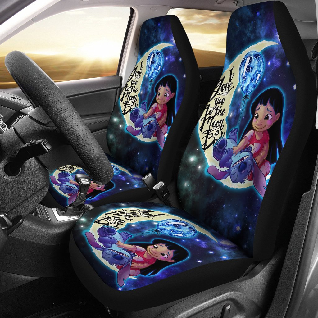 Stitch And Lilo Cute Car Seat Covers Cartoon Fan Gift H041420