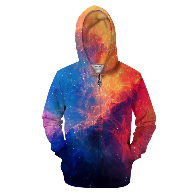 Colorful Galaxy Zip-up Hoodie