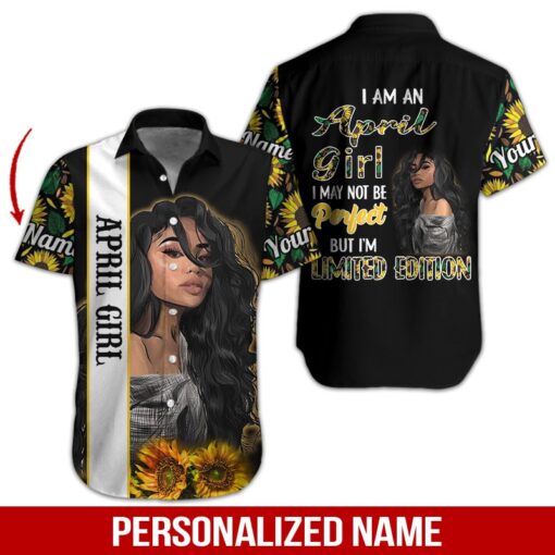 April Girl Custom Name Hawaii Shirt For Men Women Adult Ha91024