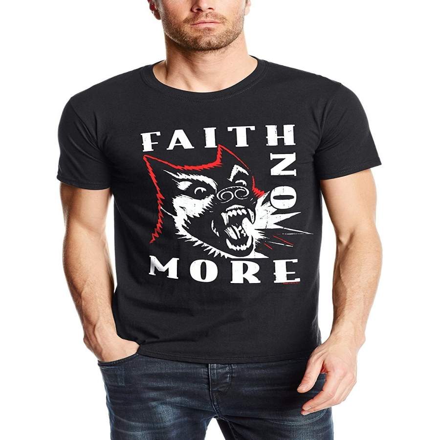 men’s fashion T-shirt Funny T Shirt Men’s Faith No More-Vintage Dog T-Shirt cheap men t-shirt