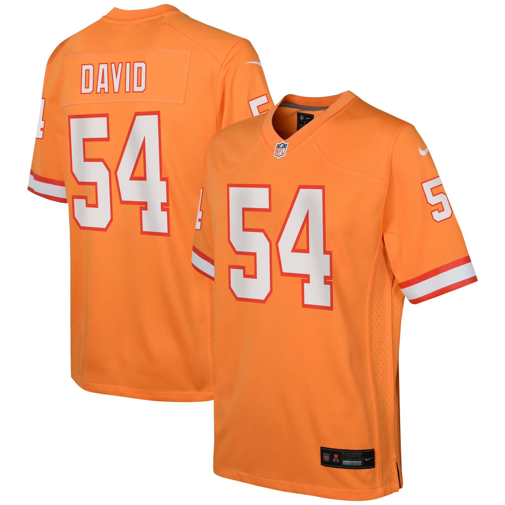 Lavonte David Tampa Bay Buccaneers Youth Game Jersey – Orange