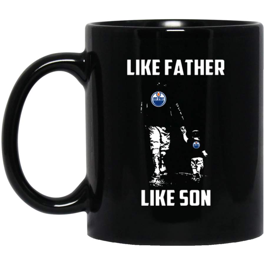 Edmonton Oilers Like Father Like Son Mug 11 oz 15 oz Black Mug