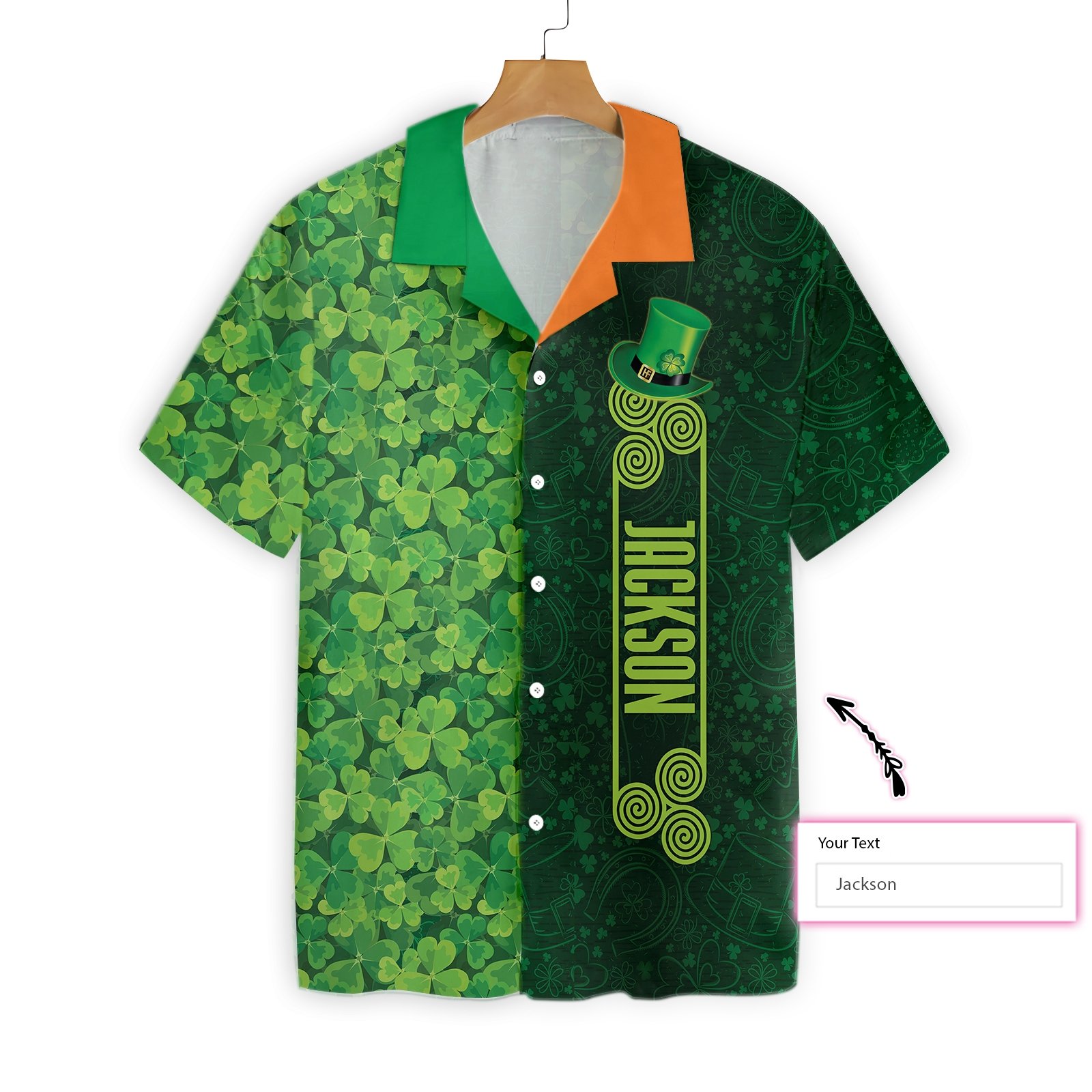 Personalized Shamrock Happy Saint Day Irish Ireland 1401 Custom Hawaii Shirt Ha42966