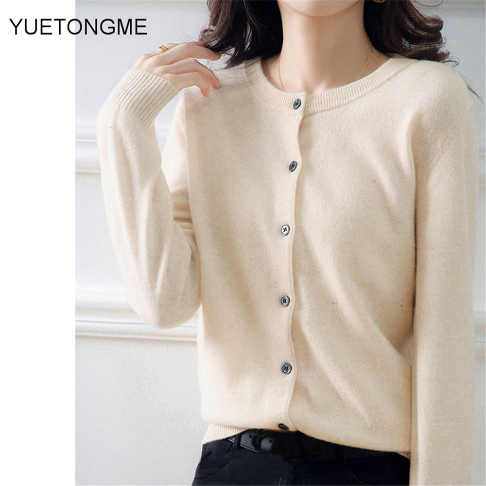 Black khaki white Women Cardigans 2022 Fashion Slim Ladies Knitted Sweater Top Long Sleeve Buttons Sweater alx