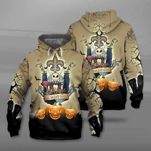 New Orleans Saints Football Halloween Pocket 11 Unisex 3D Hoodie Gift For Fans