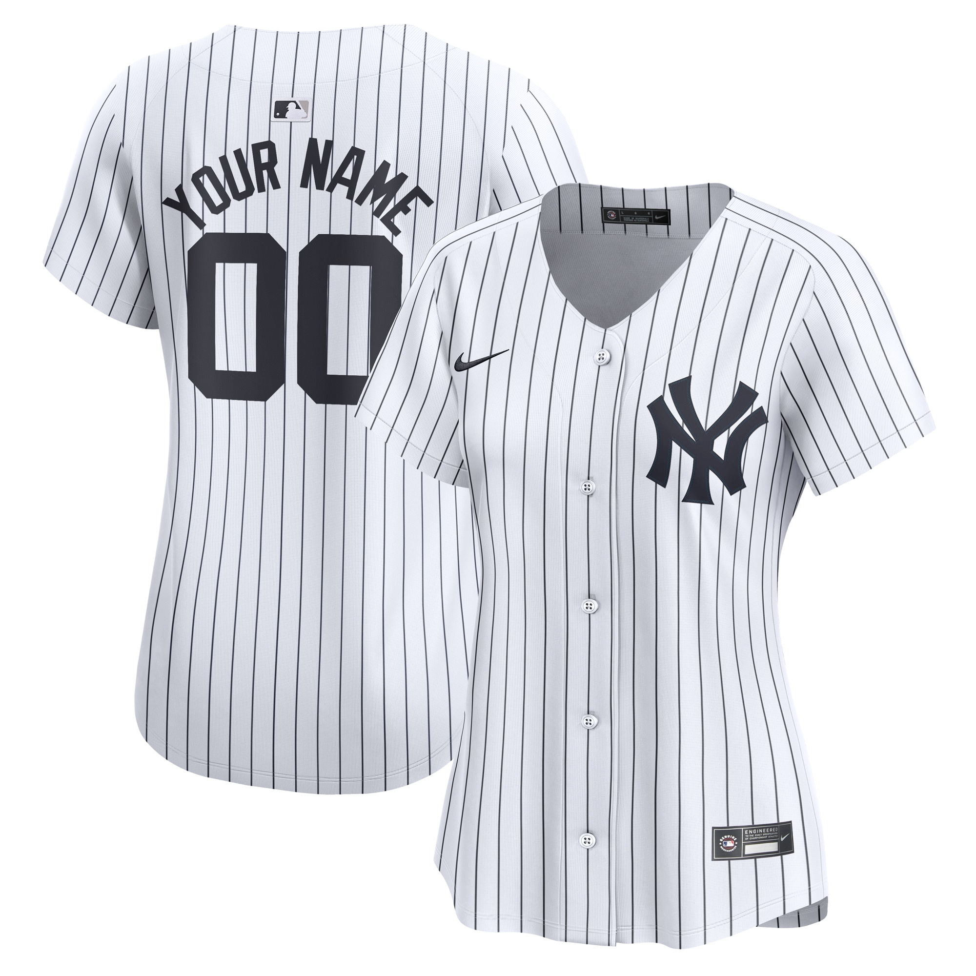 New York Yankees Women's Home Limited Custom Jersey – White