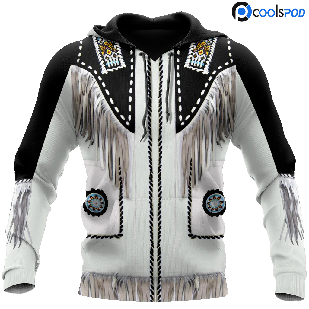 3D All Over Print Cowboy Shirt Cowboy Jacket Pattern Hoodie, Cowboy Cosplay For Men Boy, Cowboy Gift For Him