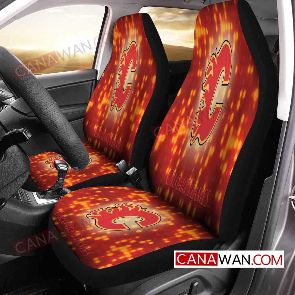 Calgary Flameslogo Art Style37 3D Customized Personalized Car Seat Cover