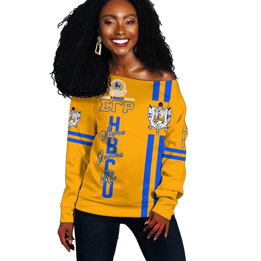 Sorority Sweatshirt – Hbcu Sigma Gamma Rho Poodle Women Off Shoulder